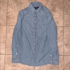 Big Boys Denim Polo Ralph Lauren Button Down Top